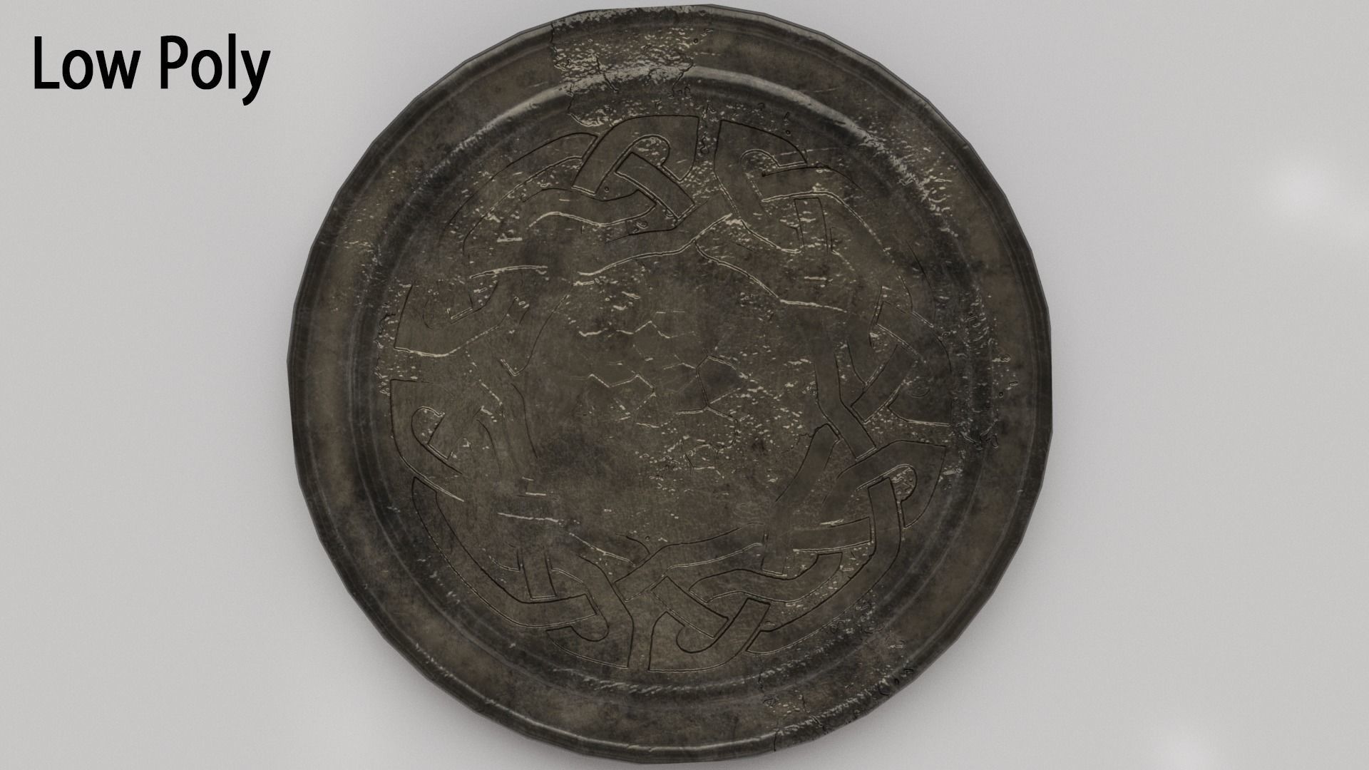 Old Coin - Artifact Low-poly 3D model_14