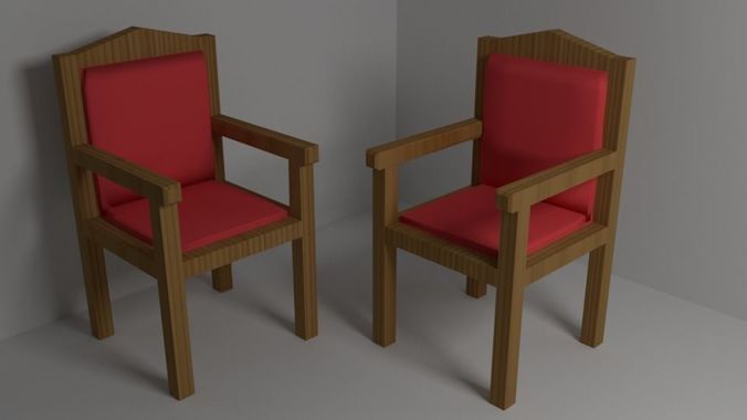 Chair Wooden Free 3D print model