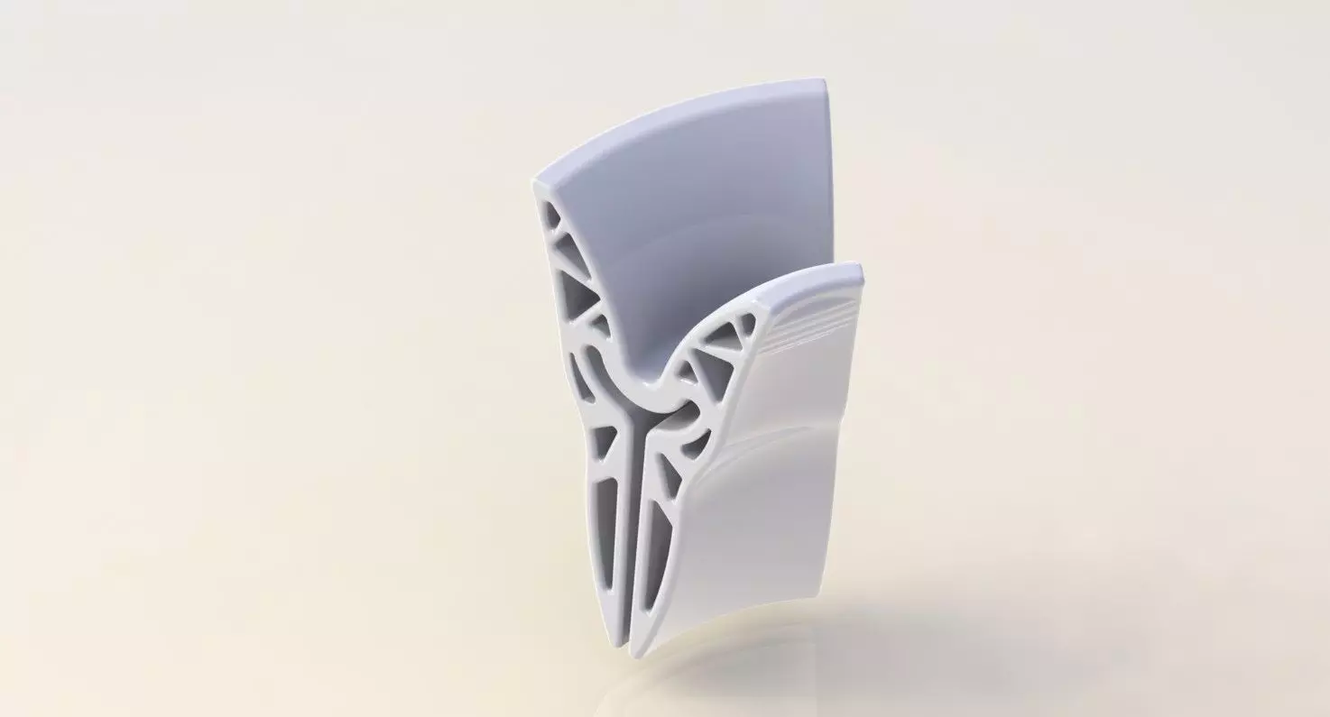 Clip knee joint with design Free 3D model