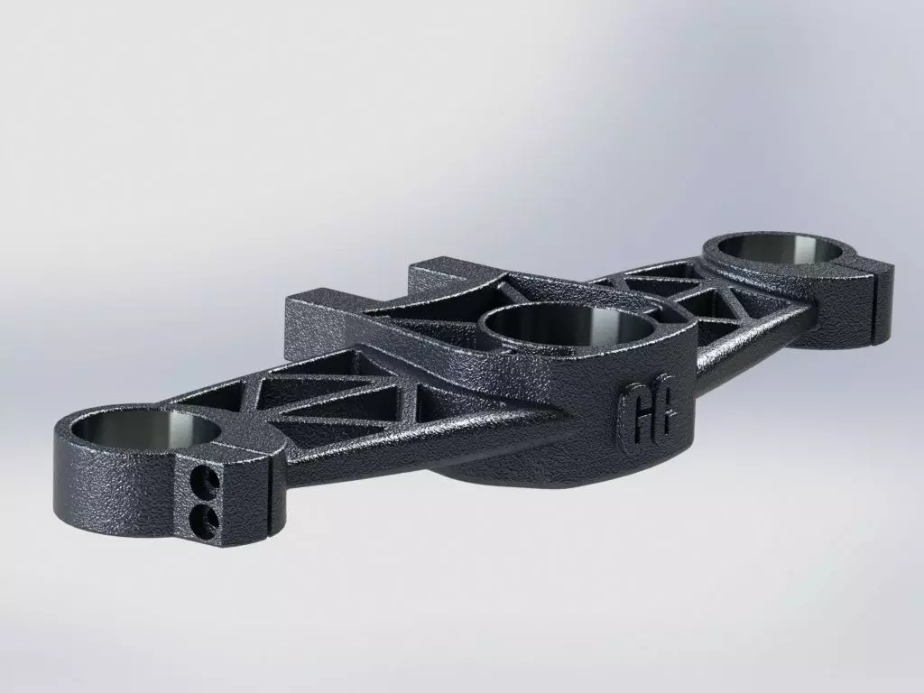 triple clamp Free 3D model_0