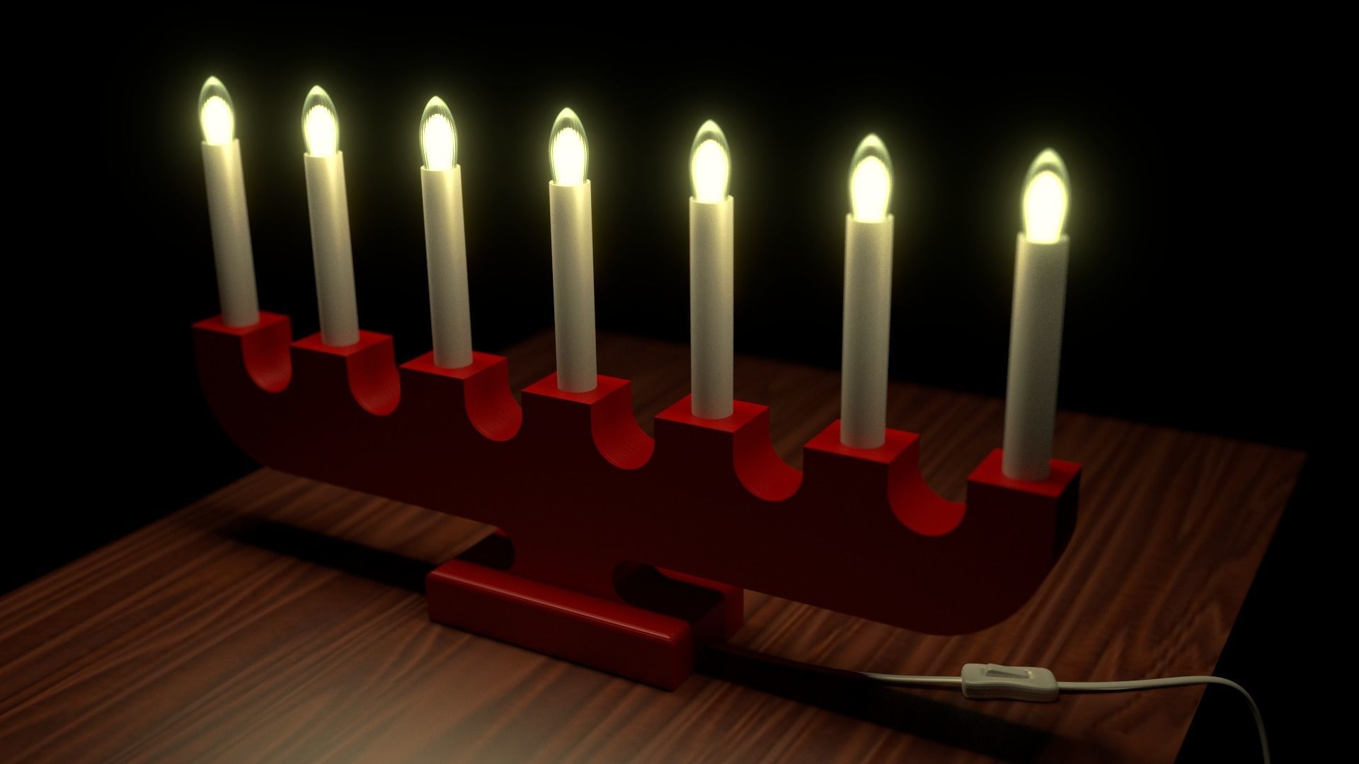 Christmas Advent Lights 3D model_3