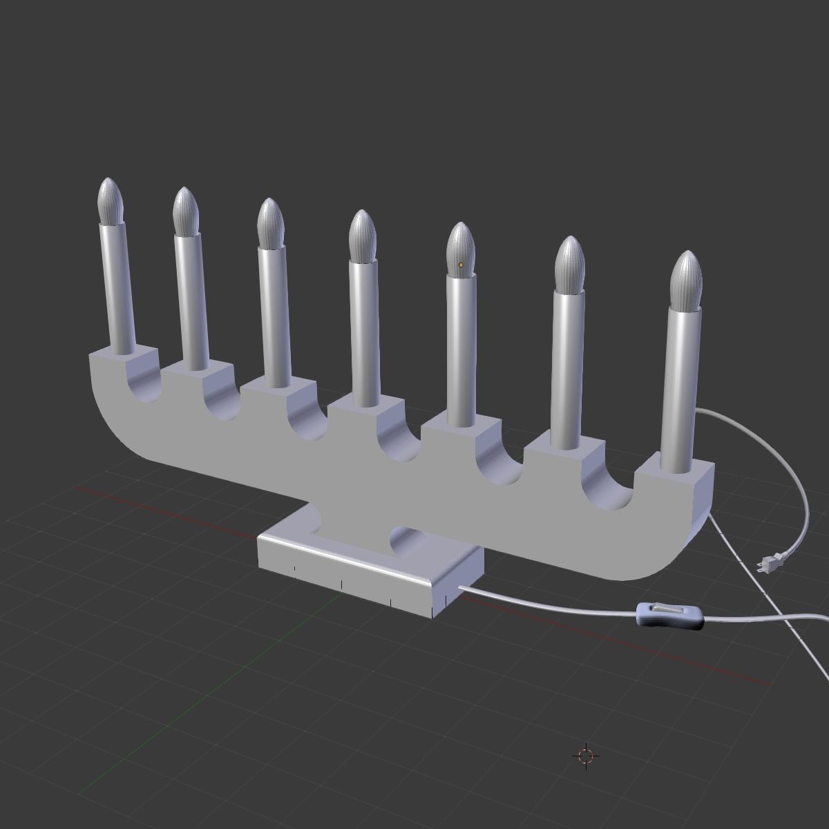 Christmas Advent Lights 3D model_5