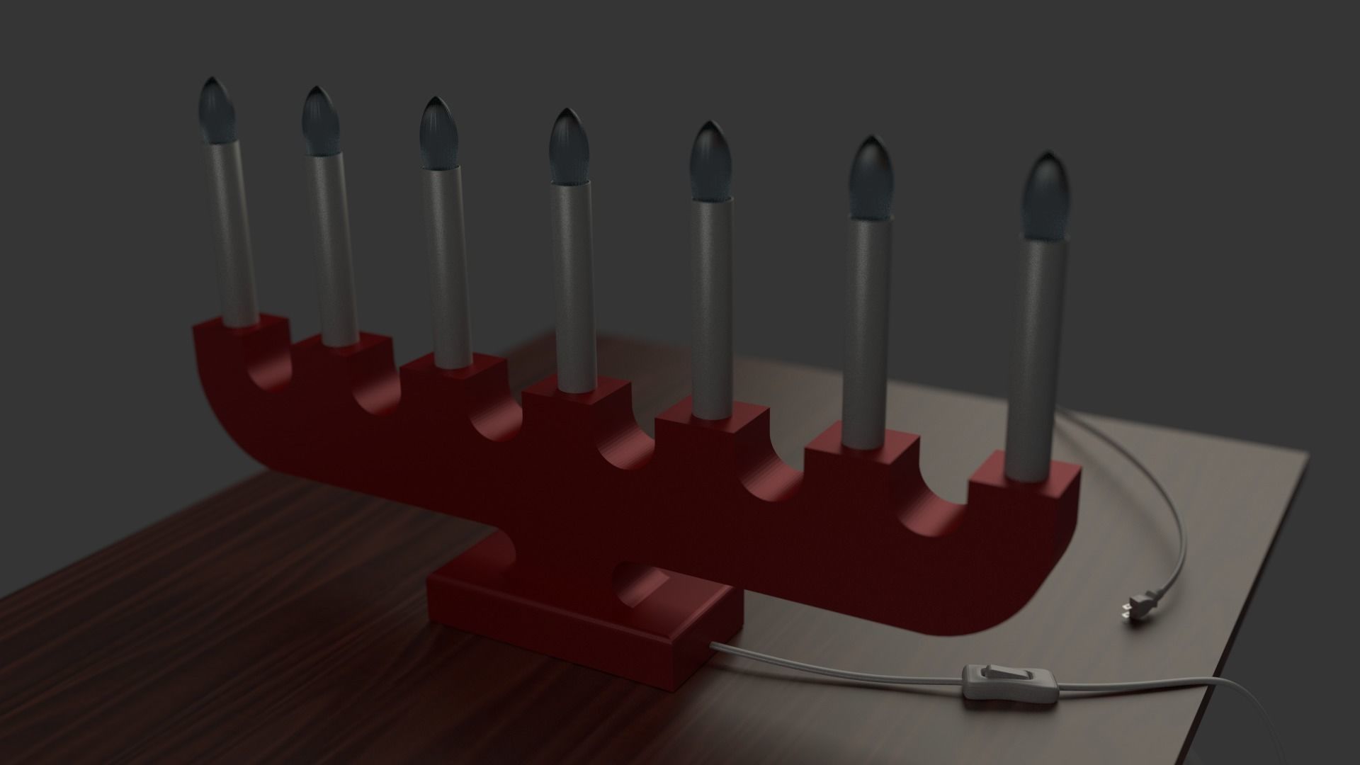 Christmas Advent Lights 3D model_1