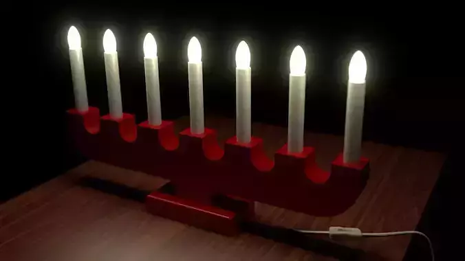 Christmas Advent Lights 3D model