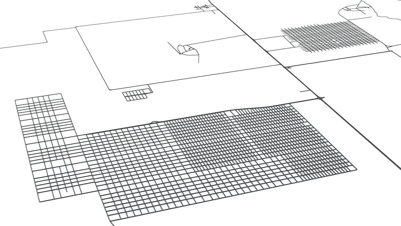 Kuwait City Area Road Network and Streets 3D model_5