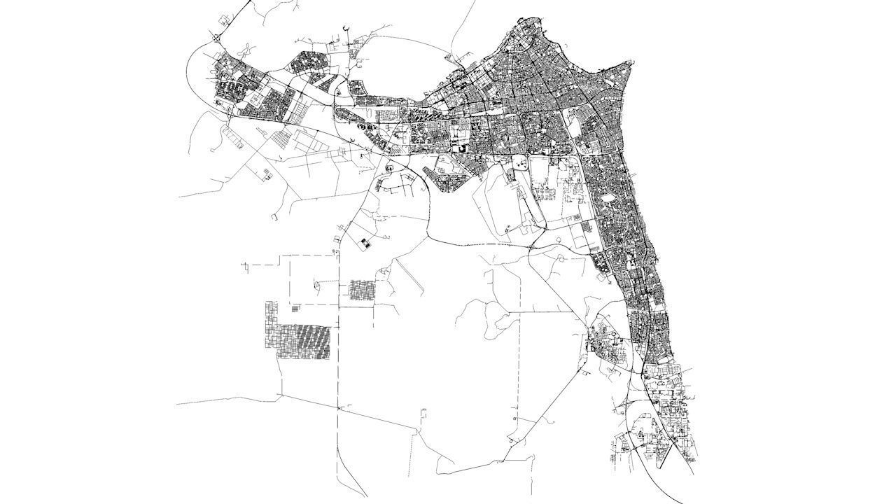 Kuwait City Area Road Network and Streets 3D model_9