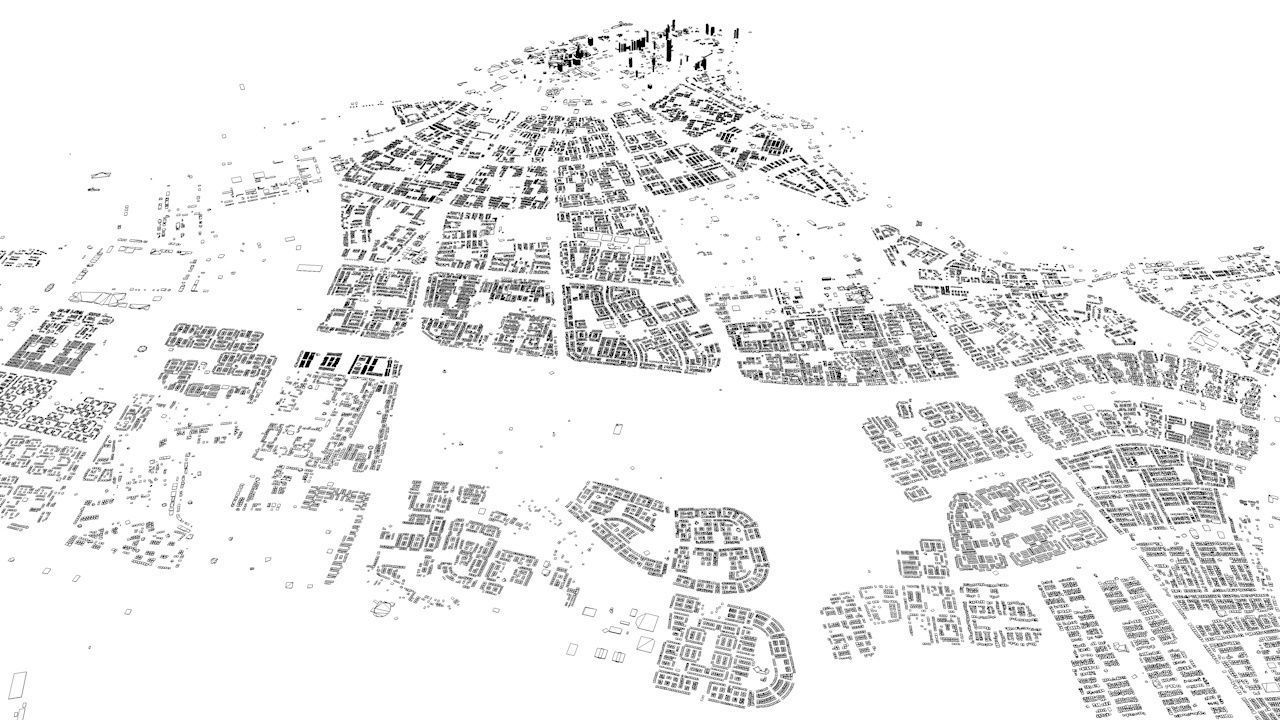 Kuwait City Area Streets and Buildings 3D model_11