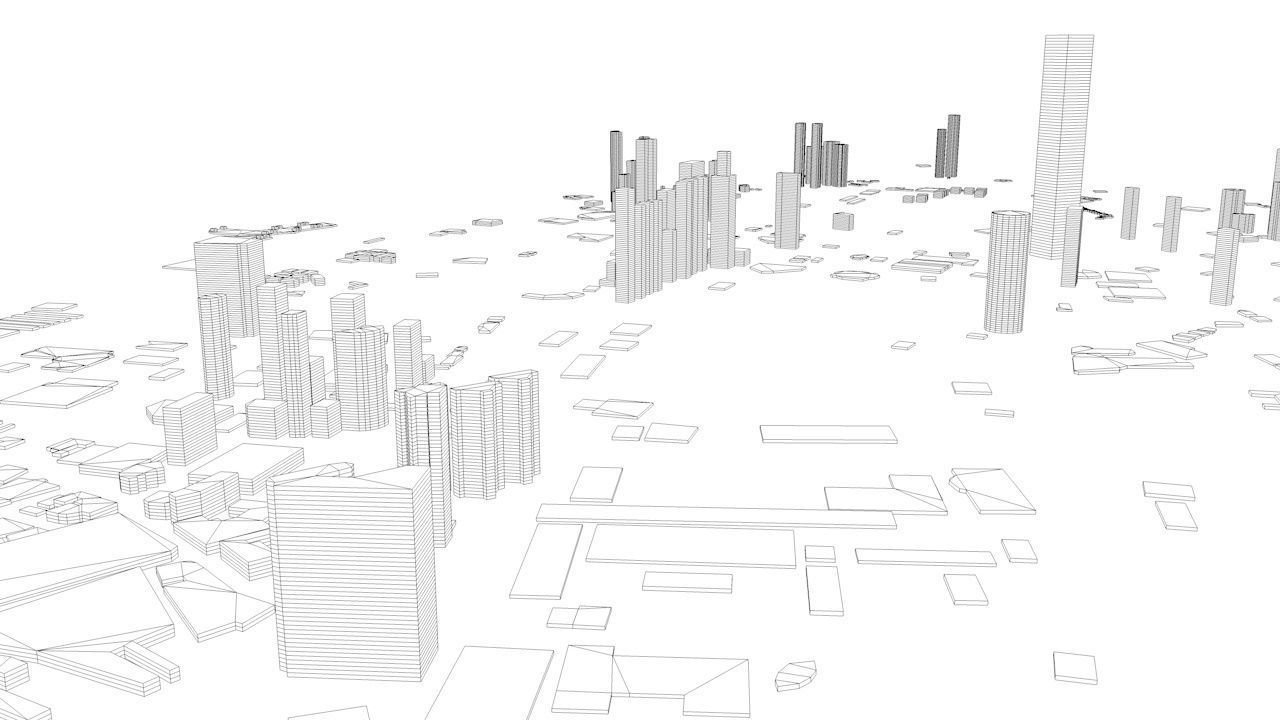 Kuwait City Area Streets and Buildings 3D model_12