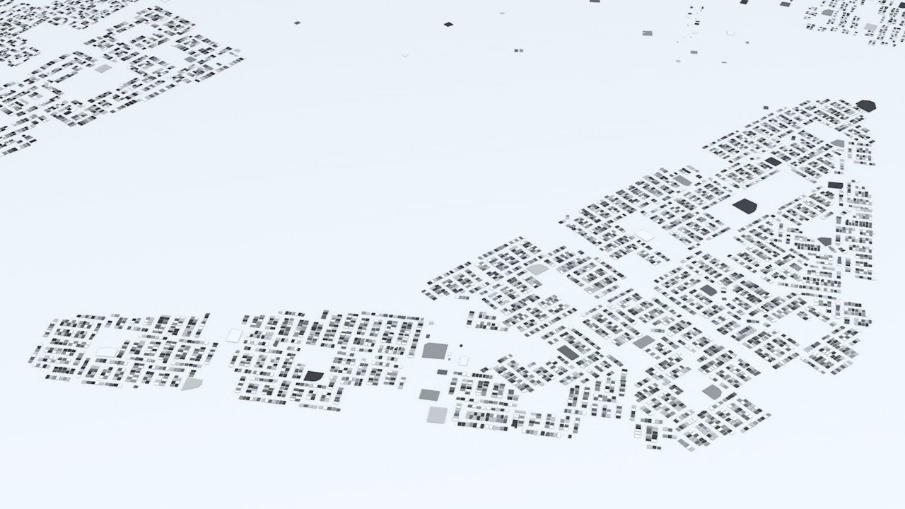 Kuwait City Area Streets and Buildings 3D model_4