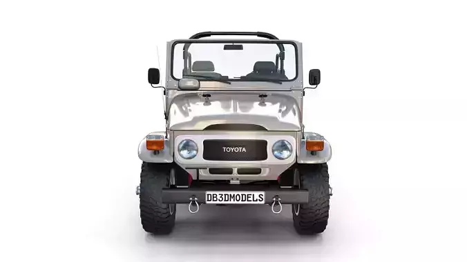 Toyota Land Cruiser FJ 40 Top Down with Interior 3D model