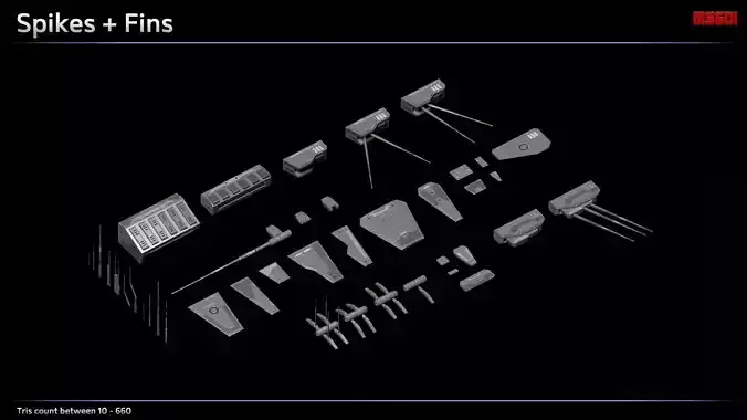 Spaceship Addon Spikes Fins