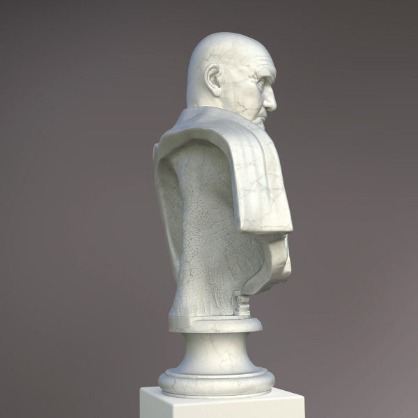 Bust of Roman Empire Consul 3D model_3