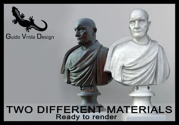 Bust of Roman Empire Consul 3D model_0