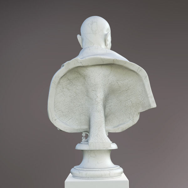 Bust of Roman Empire Consul 3D model_5