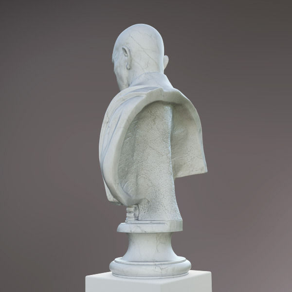 Bust of Roman Empire Consul 3D model_4