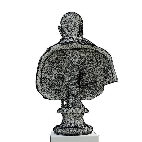 Bust of Roman Empire Consul 3D model_13