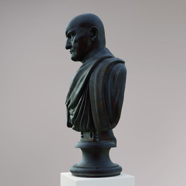 Bust of Roman Empire Consul 3D model_9