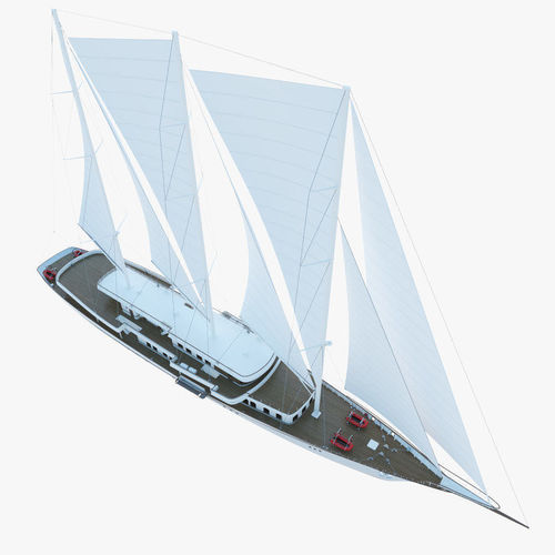 Sailboat yacht 3D model