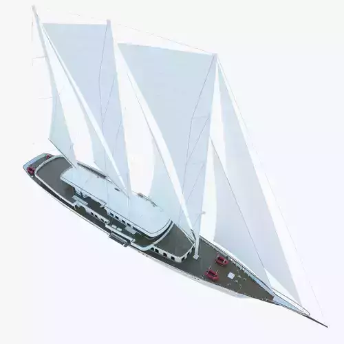 Sailboat yacht 3D model