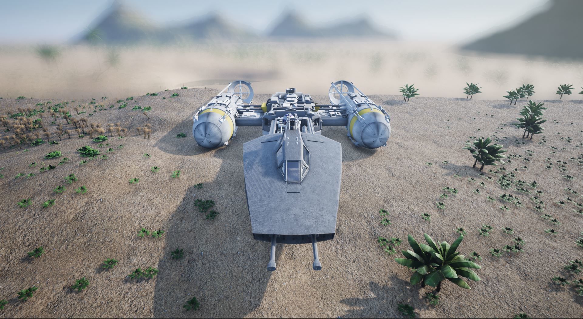 Star Wars Ship Low-poly 3D model_3