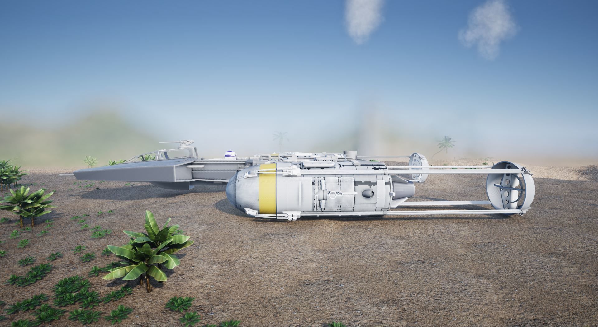 Star Wars Ship Low-poly 3D model_4