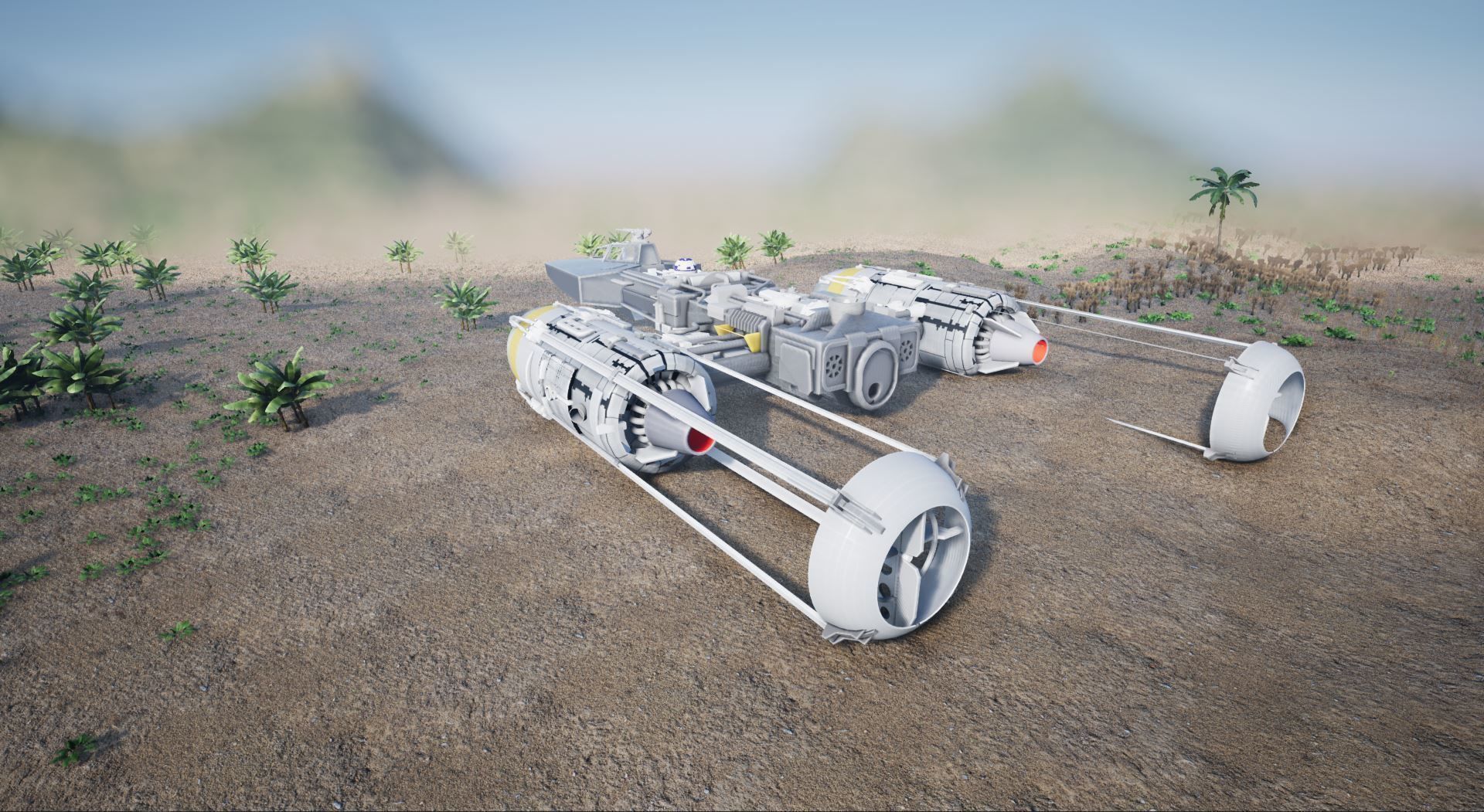 Star Wars Ship Low-poly 3D model_5