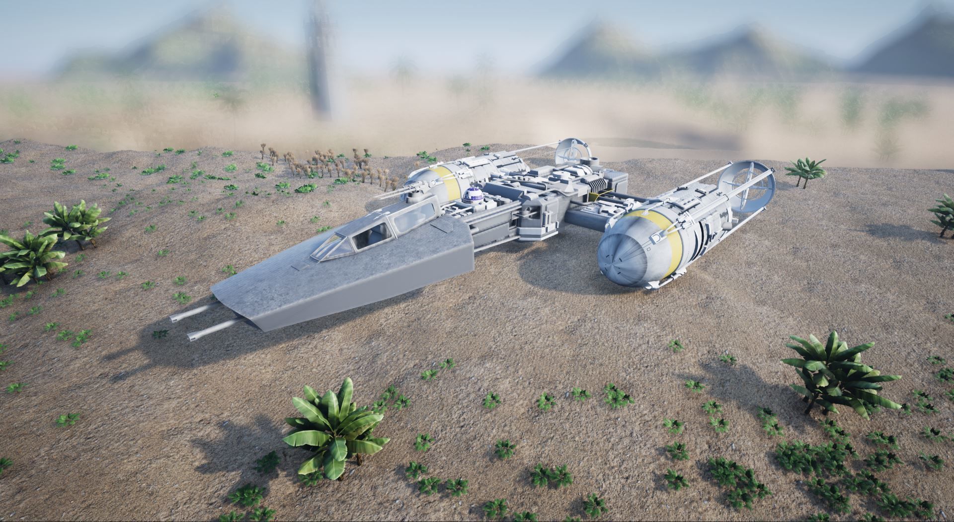 Star Wars Ship Low-poly 3D model_1