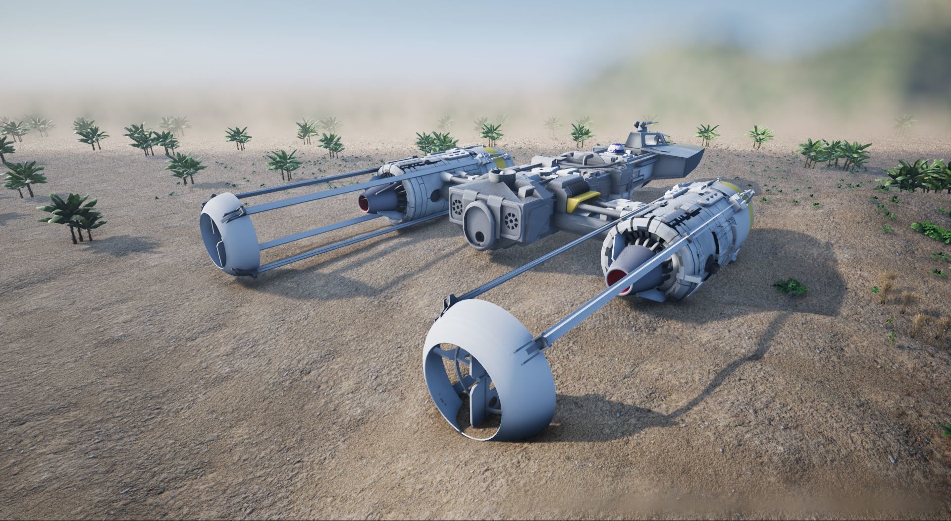 Star Wars Ship Low-poly 3D model_6