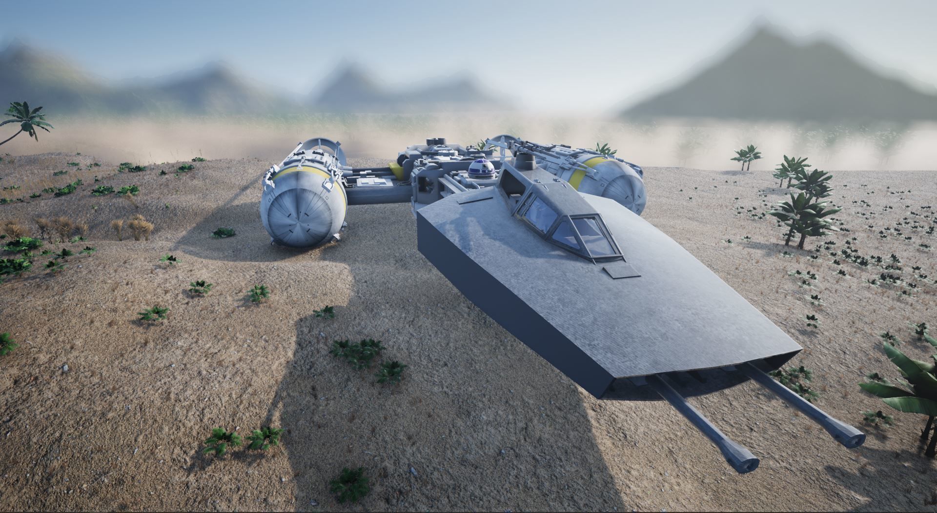 Star Wars Ship Low-poly 3D model_2