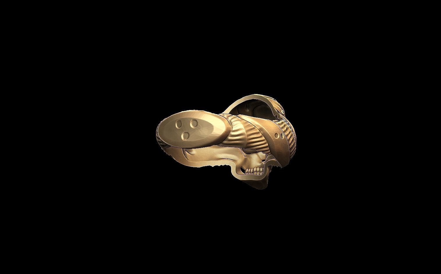 Skull ring 3D print model_4