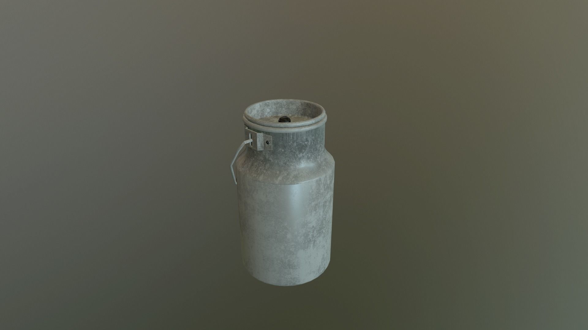 Bidon metal milk jug Low-poly 3D model_1