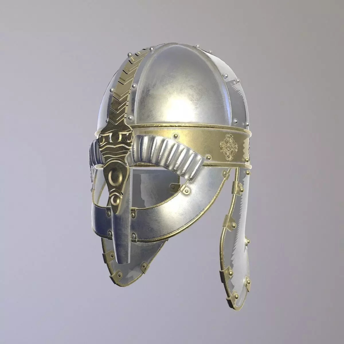 Knight Metal Helmet 3D model