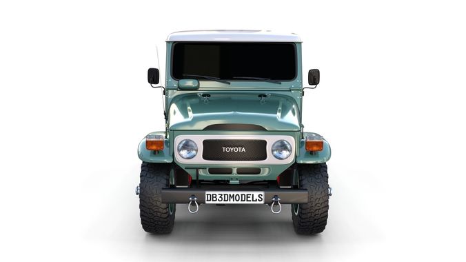 Toyota Land Cruiser FJ 40 Green 3D model