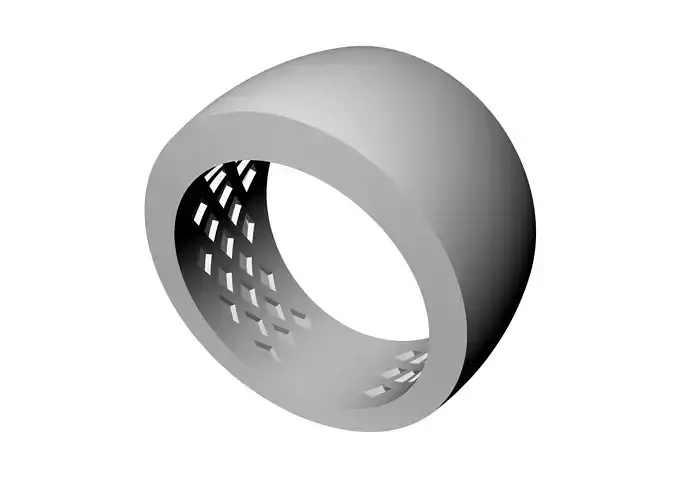 An 20 ring with holes in it