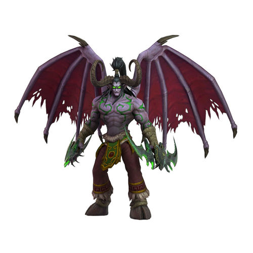 Warcraft Illidan Animated and Rigged Free low-poly 3D model