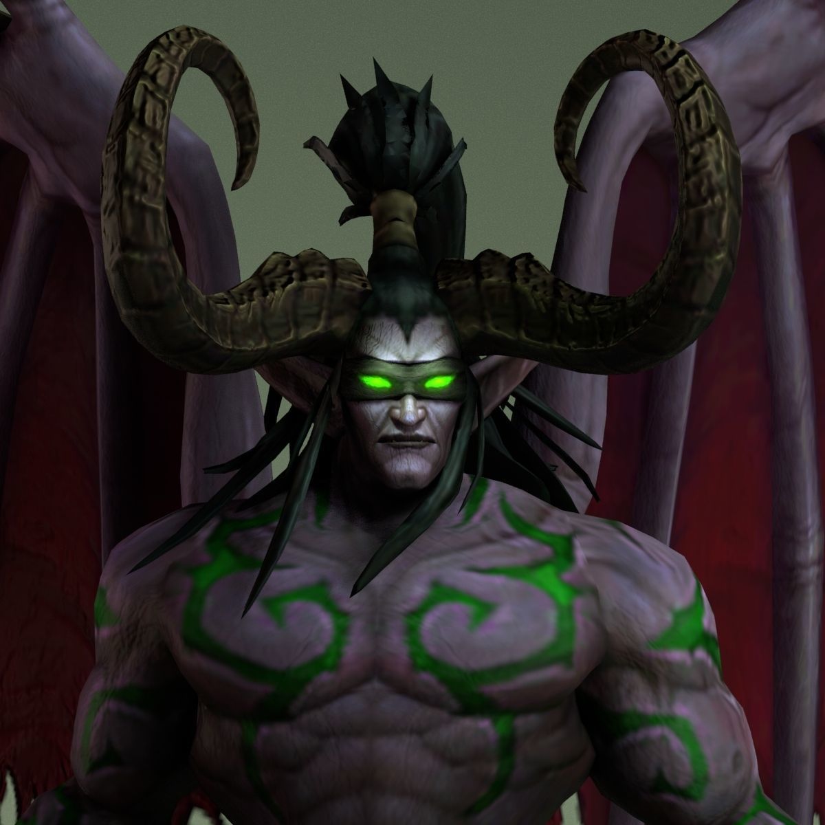 Warcraft Illidan Animated and Rigged Free low-poly 3D model_3