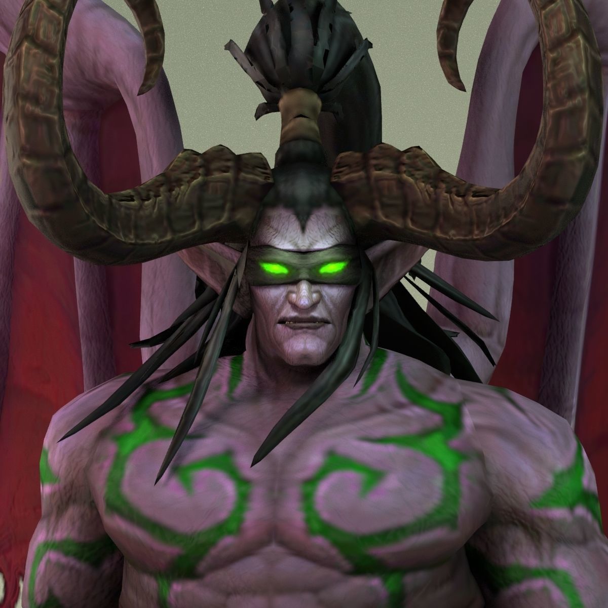 Warcraft Illidan Animated and Rigged Free low-poly 3D model_4
