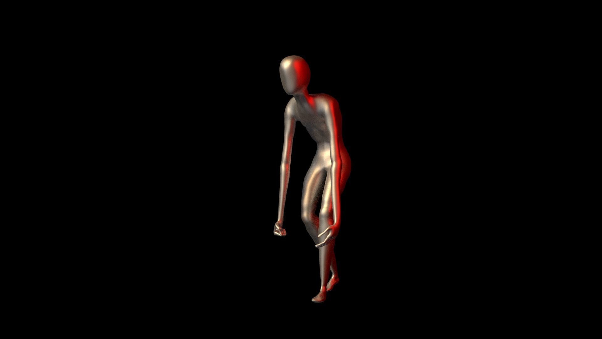 Faceless fictional character 3D model_4