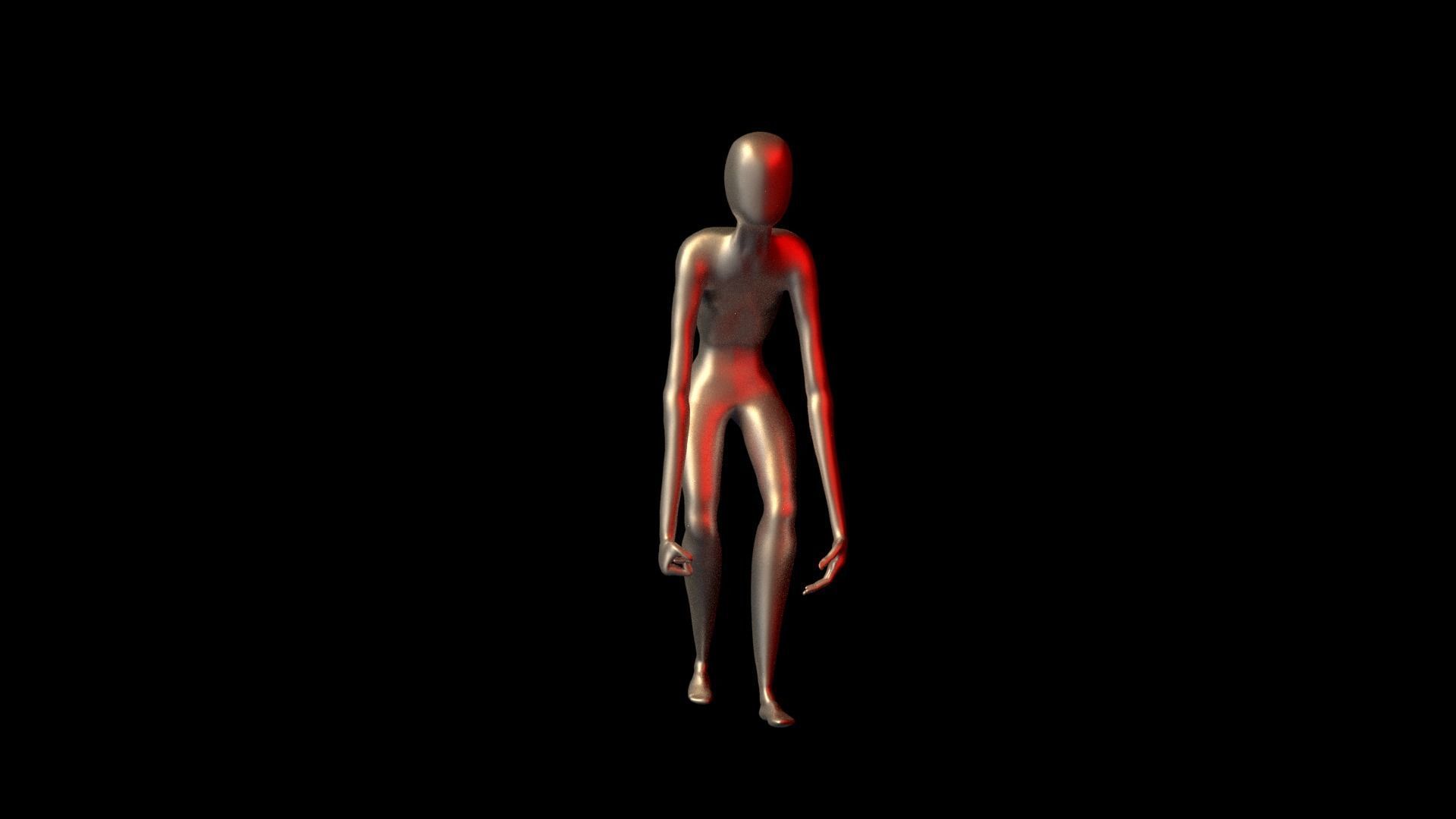 Faceless fictional character 3D model_7