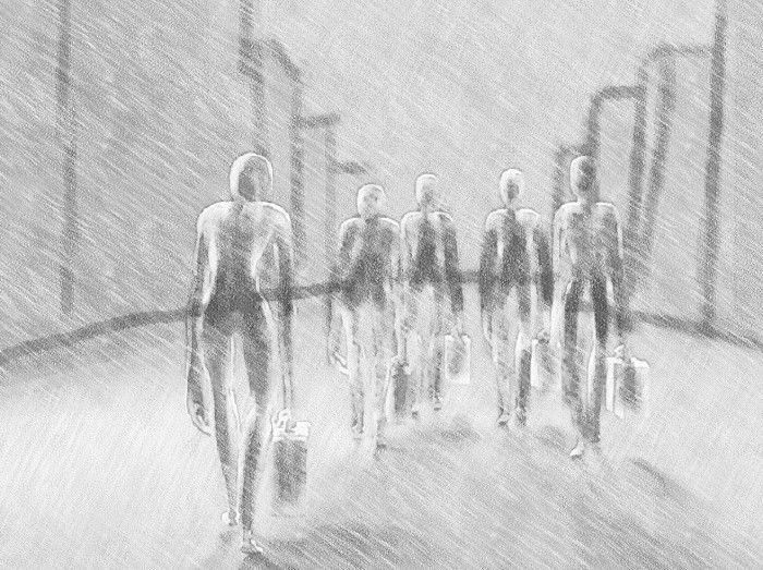 Faceless fictional character 3D model_2