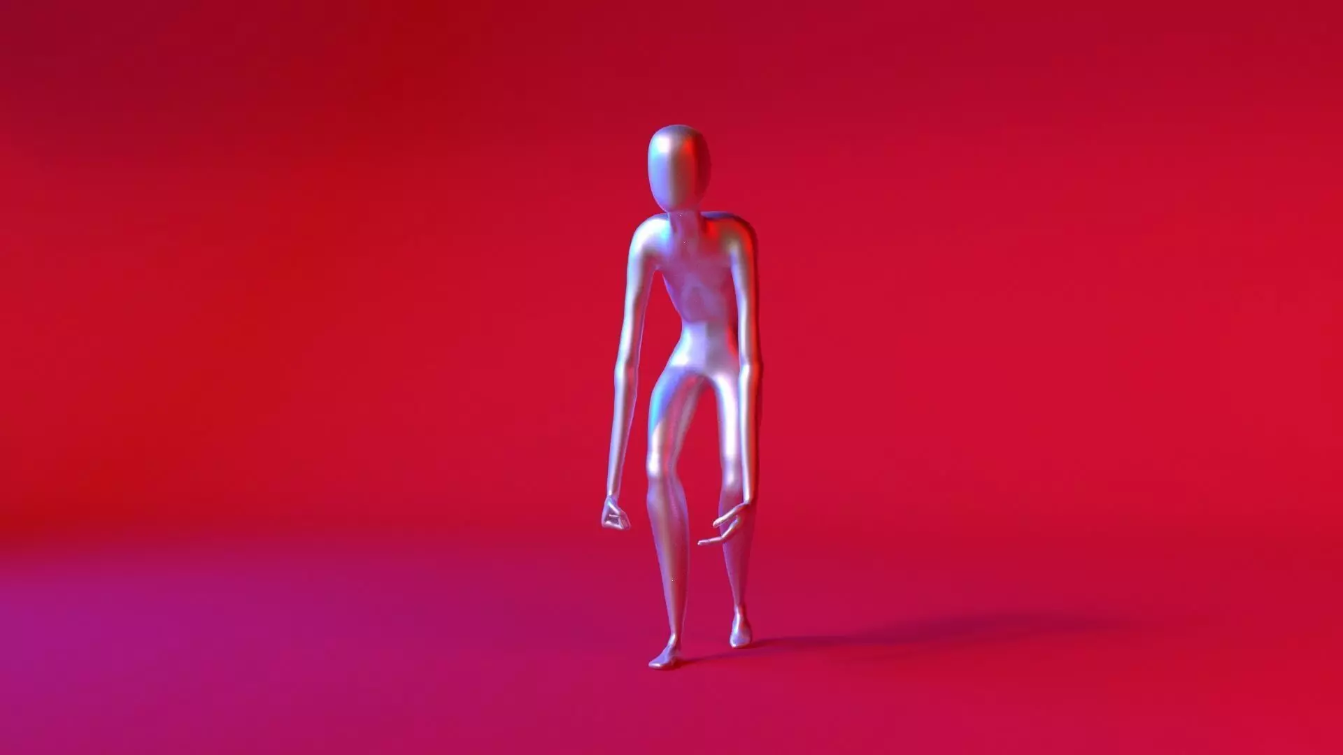 Faceless fictional character 3D model_0
