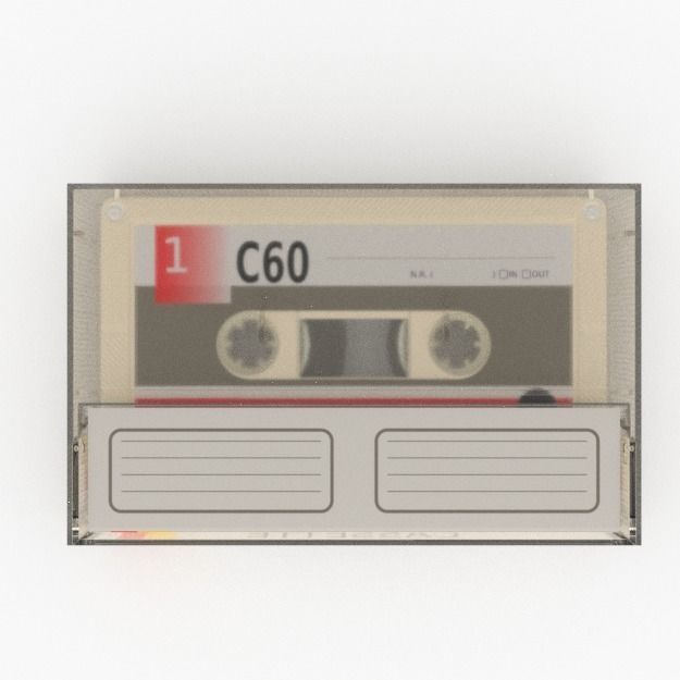 Compact cassette PBR 003 3D model_1