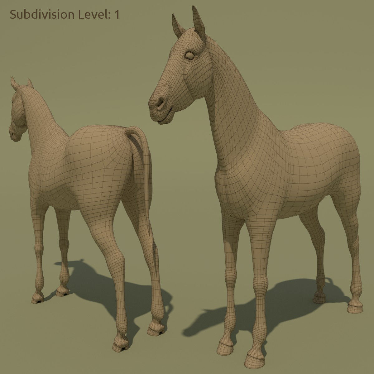 Animated Horse 10 colours 3D model_25
