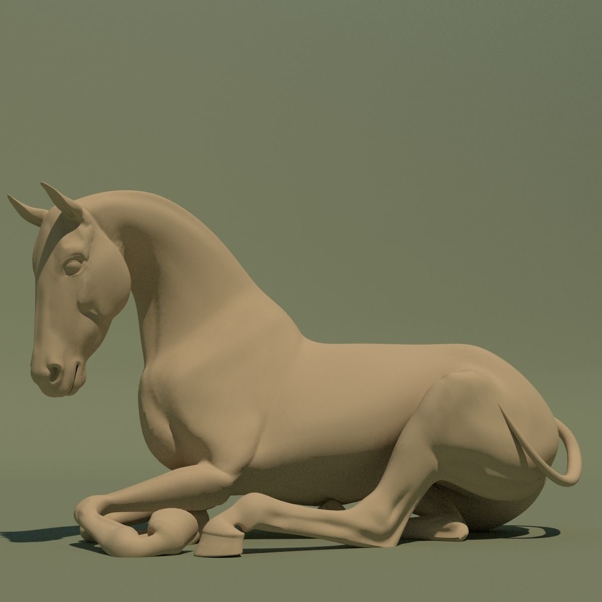 Animated Horse 10 colours 3D model_9