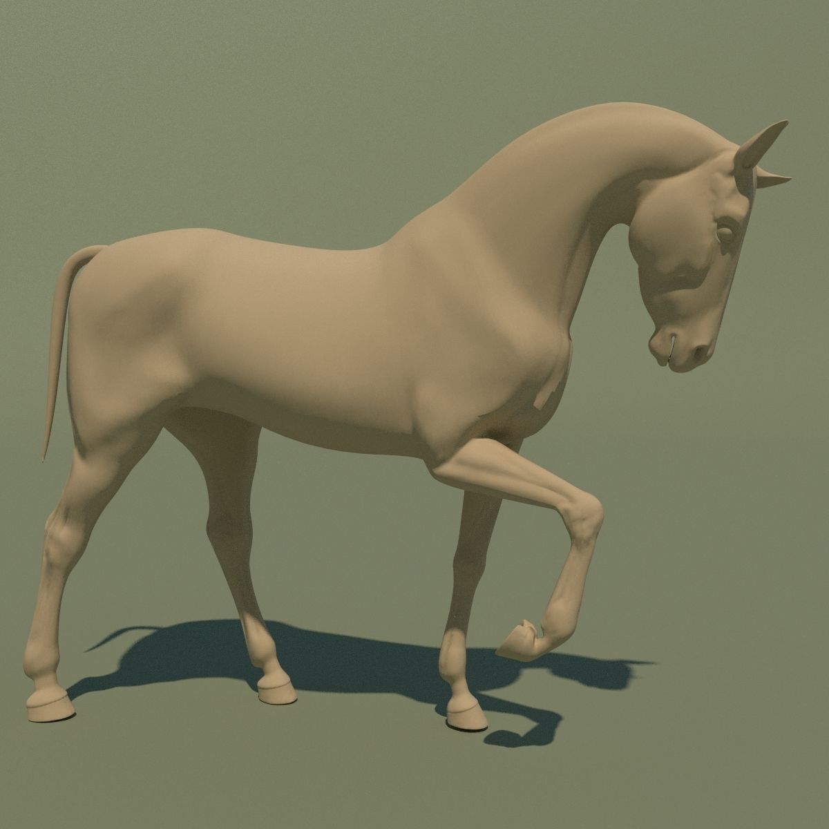 Animated Horse 10 colours 3D model_4