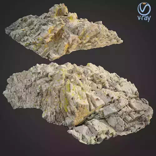 3d scanned rock cliff M2