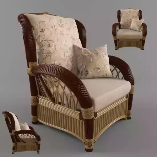 CASABLANKA rattan chair with pillows