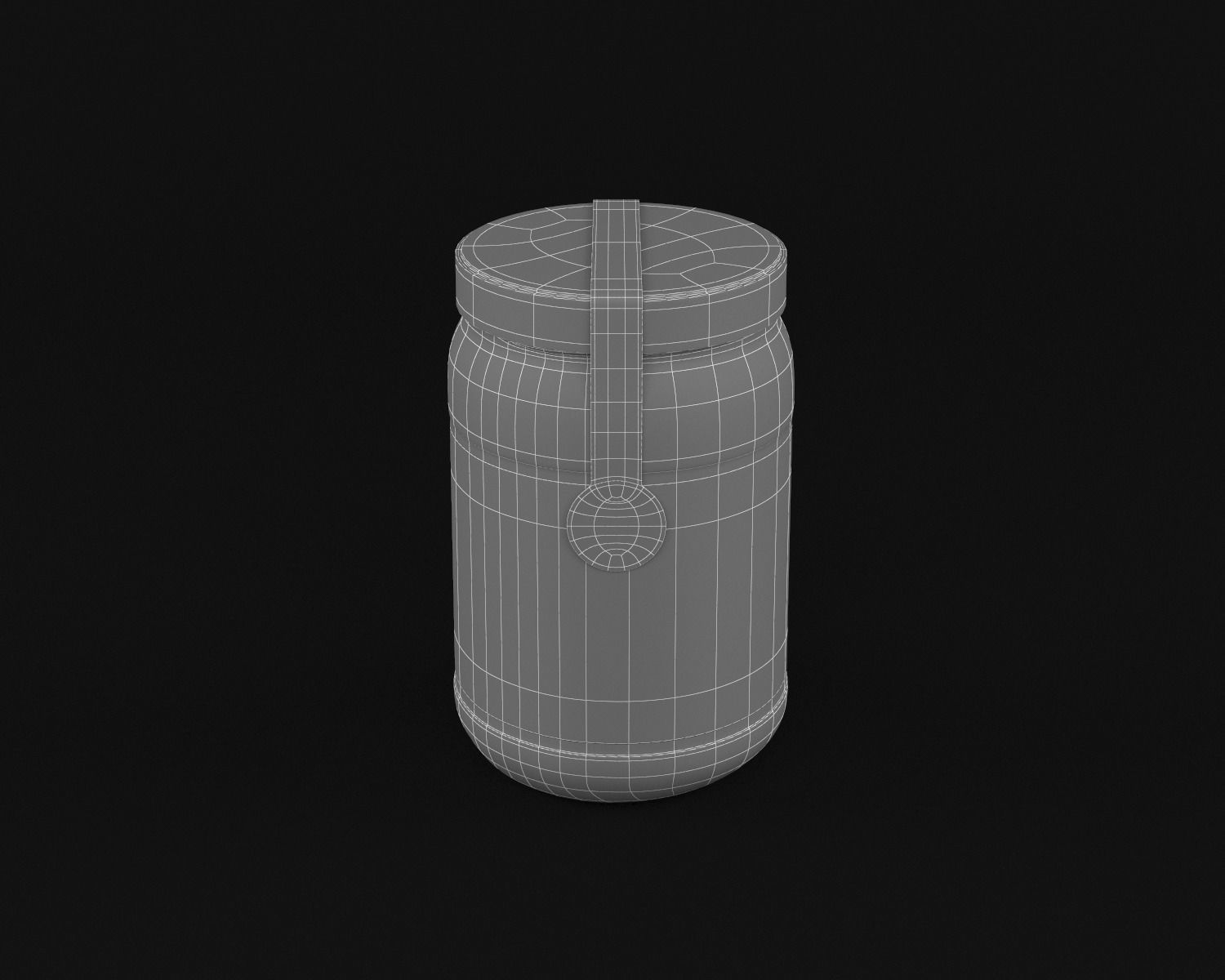 Honey Jar 3D model_3