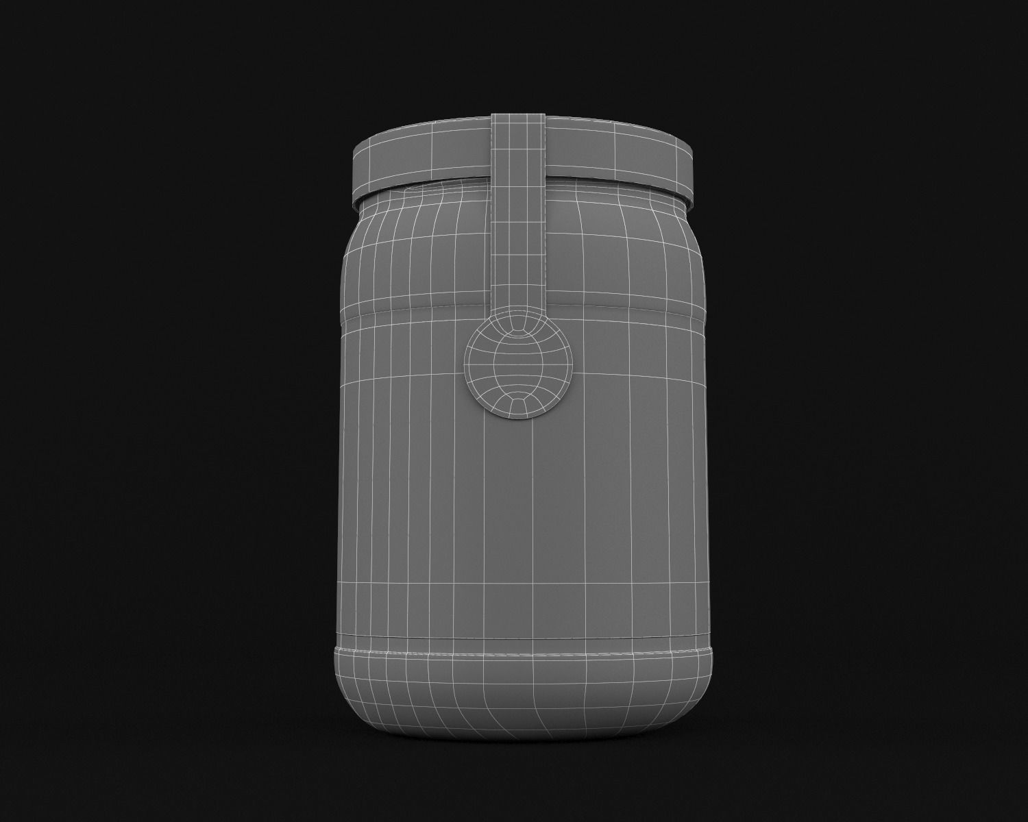 Honey Jar 3D model_4