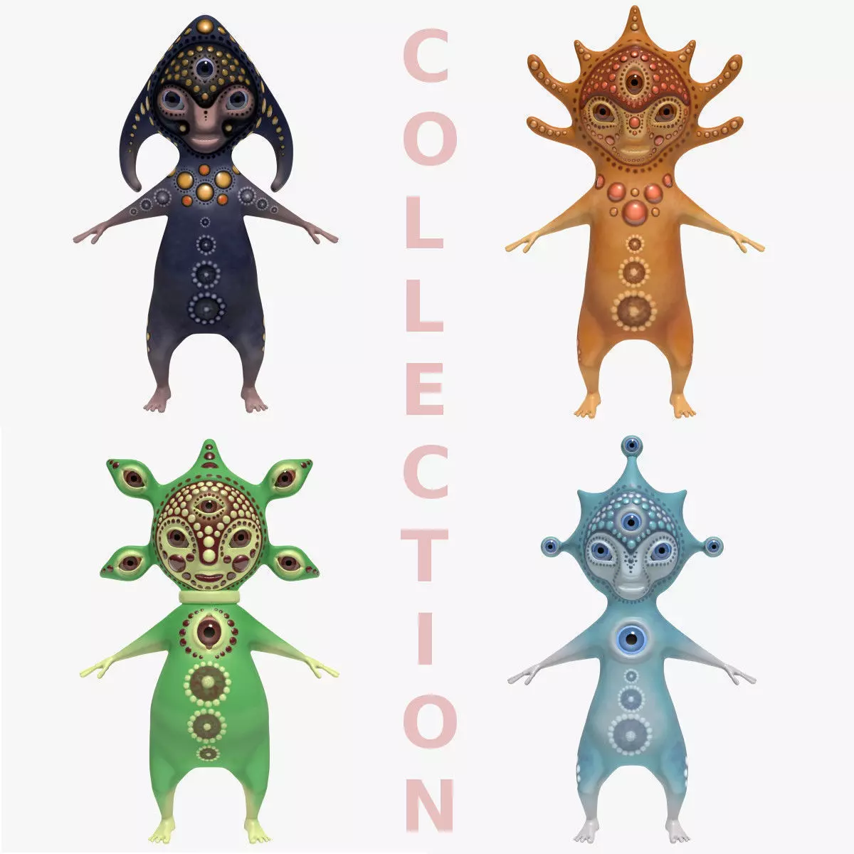 Mystical Monsters Collection 3D model_0